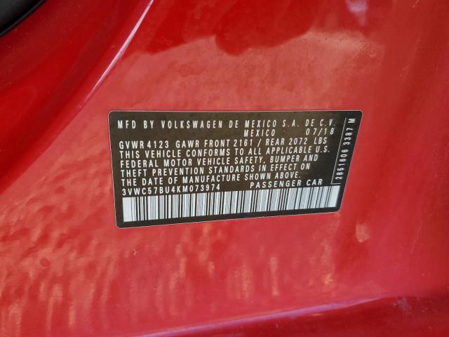 Продаж на аукціоні авто 2019 Volkswagen Jetta S, vin: 3VWC57BU4KM073974, номер лоту: 92264985