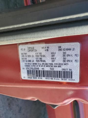 1998 Dodge Ram 1500 მანქანა იყიდება აუქციონზე, vin: 1B7HC13Y5WJ225499, აუქციონის ნომერი: 91561455