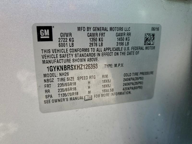 Продажа на аукционе авто 2017 Cadillac Xt5, vin: 1GYKNBRSXHZ126393, номер лота: 94238075