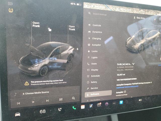 Продажа на аукционе авто 2022 Tesla Model Y, vin: 7SAYGDEE0NF401683, номер лота: 91700095