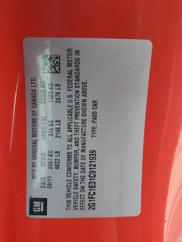 Aukcja sprzedaży 2012 Chevrolet Camaro Lt, vin: 2G1FC1E31C9121939, numer aukcji: 92121895