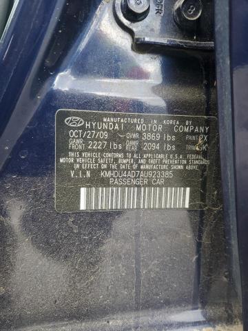 Aukcja sprzedaży 2010 Hyundai Elantra, vin: KMHDU4AD7AU923385, numer aukcji: 91444495