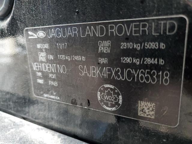 Aukcja sprzedaży 2018 Jaguar Xf, vin: SAJBK4FX3JCY65318, numer aukcji: 92173055