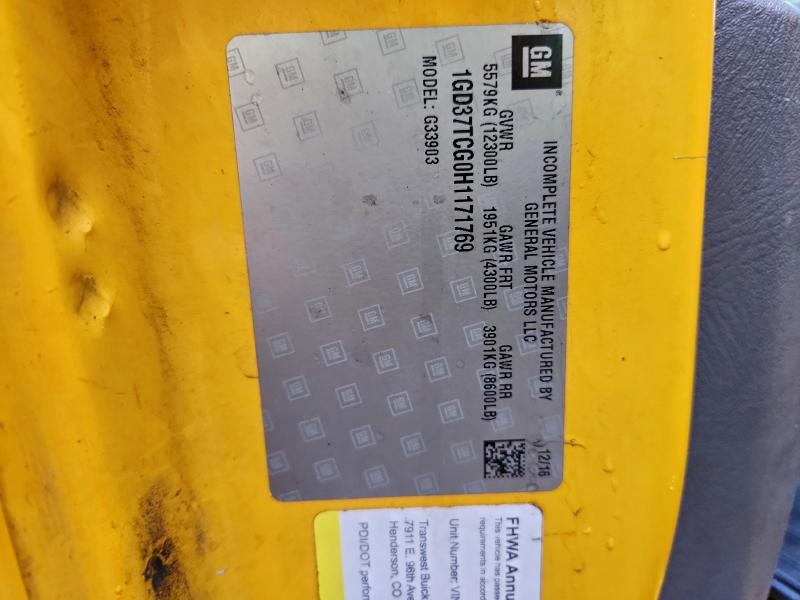 Aukcja sprzedaży 2017 Gmc Savana, vin: 1GD37TCG0H1171769, numer aukcji: 67274646