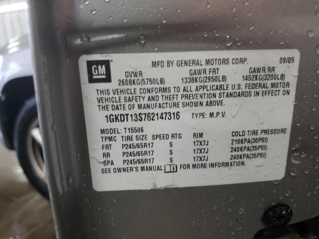 93268535 :رقم المزاد ، 1GKDT13S762147316 vin ، 2006 Gmc Envoy مزاد بيع