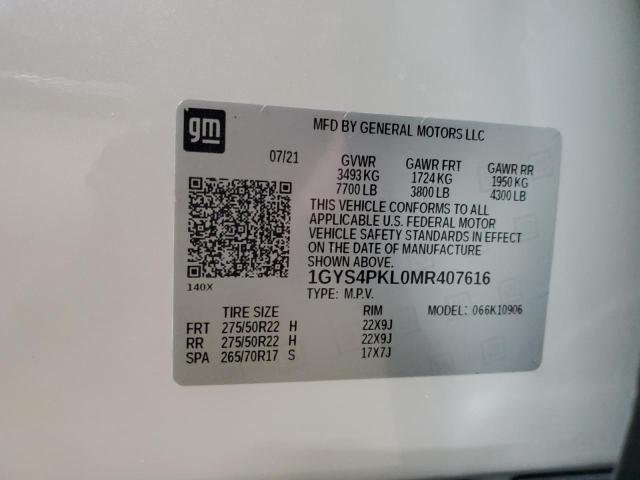 Продаж на аукціоні авто 2021 Cadillac Escalade E, vin: 1GYS4PKL0MR407616, номер лоту: 93638725