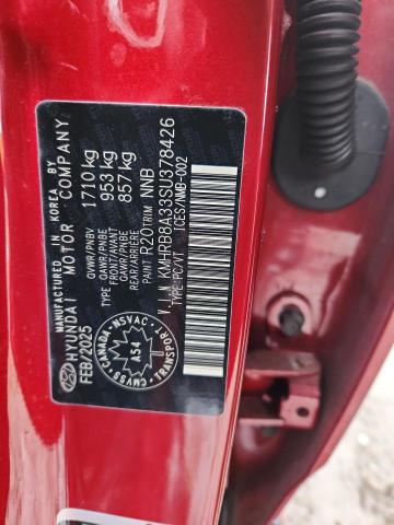 Продажа на аукционе авто 2025 Hyundai Venue, vin: KMHRB8A33SU378426, номер лота: 92303775