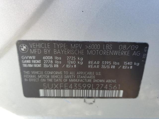 93208545 :رقم المزاد ، 5UXFE43599L274561 vin ، 2009 Bmw X5 مزاد بيع