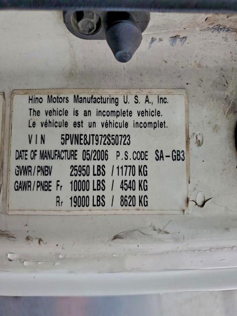 Aukcja sprzedaży 2007 Hino 258, vin: 5PVNE8JT972S50723, numer aukcji: 93193015