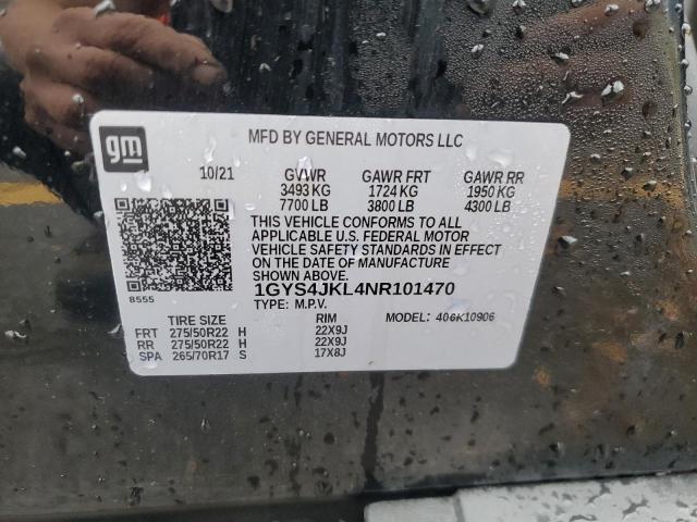 Aukcja sprzedaży 2022 Cadillac Escalade, vin: 1GYS4JKL4NR101470, numer aukcji: 91628555