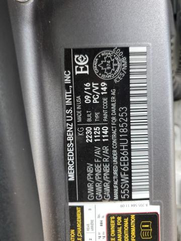 2017 Mercedes-benz C 43 4mati მანქანა იყიდება აუქციონზე, vin: 55SWF6EB6HU185253, აუქციონის ნომერი: 93008255