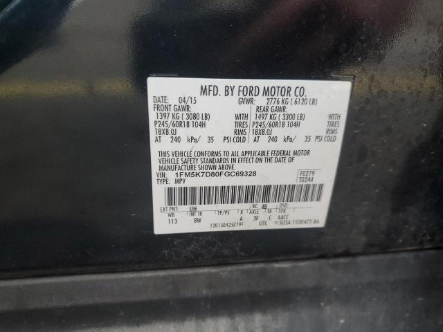 Продажа на аукционе авто 2015 Ford Explorer X, vin: 1FM5K7D80FGC69328, номер лота: 90075325