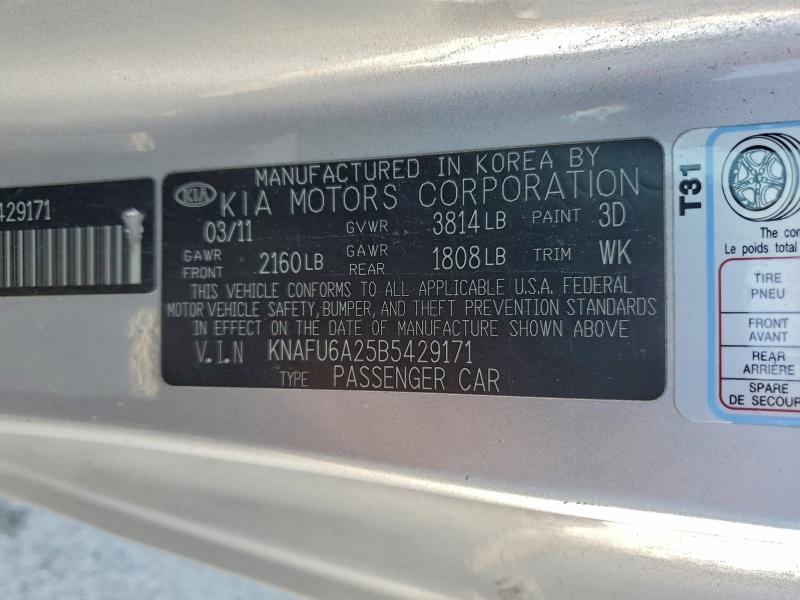 Aukcja sprzedaży 2011 Kia Forte, vin: KNAFU6A25B5429171, numer aukcji: 94286265
