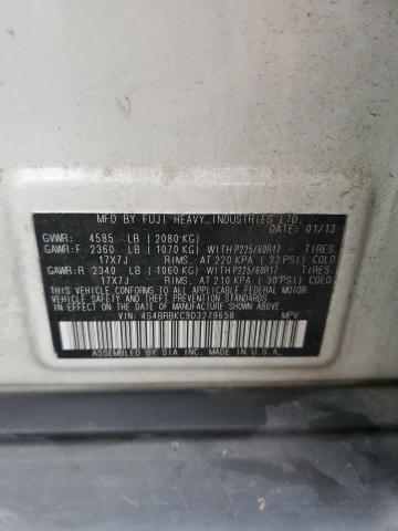 93407365 :رقم المزاد ، 4S4BRBKC9D3279658 vin ، 2013 Subaru Outback مزاد بيع