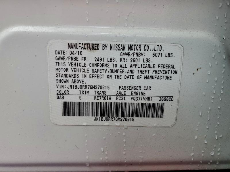 Aukcja sprzedaży 2016 Infiniti Qx50, vin: JN1BJ0RR7GM270615, numer aukcji: 93601935