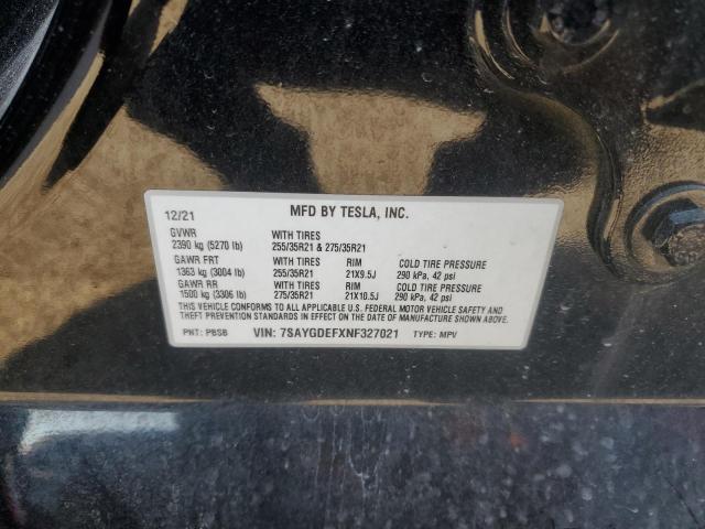 Продажа на аукционе авто 2022 Tesla Model Y, vin: 7SAYGDEFXNF327021, номер лота: 90800785
