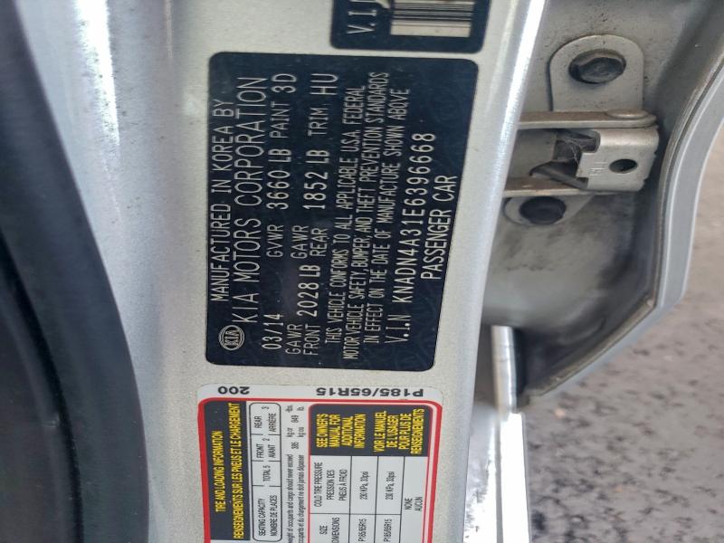 Продаж на аукціоні авто 2014 Kia Rio, vin: KNADN4A31E6396668, номер лоту: 93365215