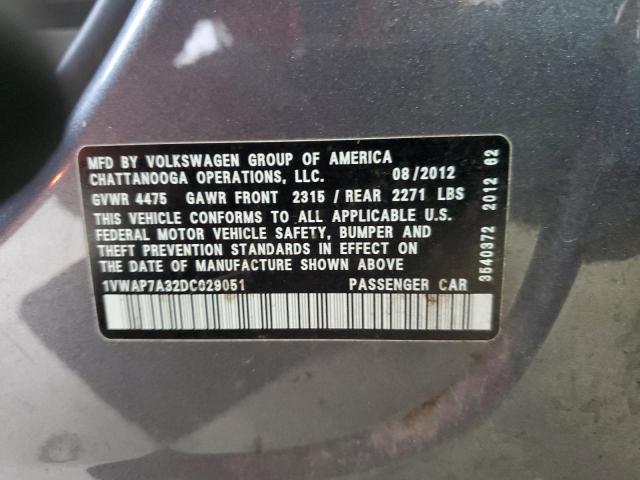 Aukcja sprzedaży 2013 Volkswagen Passat, vin: 1VWAP7A32DC029051, numer aukcji: 93831965