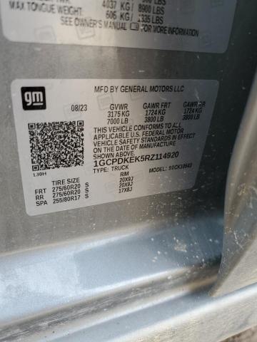 91876895 :رقم المزاد ، 1GCPDKEK5RZ114920 vin ، 2024 Chevrolet Silverado مزاد بيع
