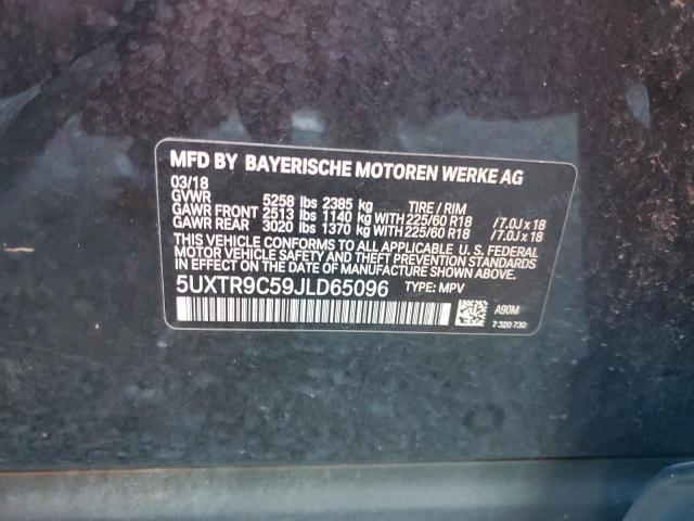 Продаж на аукціоні авто 2018 Bmw X3, vin: 5UXTR9C59JLD65096, номер лоту: 90761225