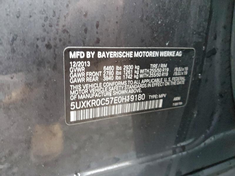 94143885 :رقم المزاد ، 5UXKR0C57E0H19180 vin ، 2014 Bmw X5 مزاد بيع