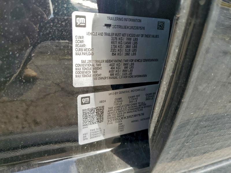 Aukcja sprzedaży 2024 Gmc Sierra K15, vin: 1GTRUJEK1RZ397576, numer aukcji: 94323645