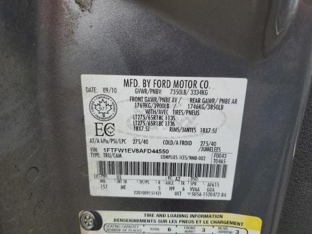 Aukcja sprzedaży 2010 Ford F150, vin: 1FTFW1EV8AFD44550, numer aukcji: 90347615