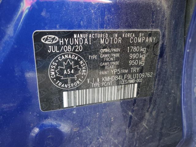 Aukcja sprzedaży 2020 Hyundai Elantra Se, vin: KMHD84LF9LU109762, numer aukcji: 92414925