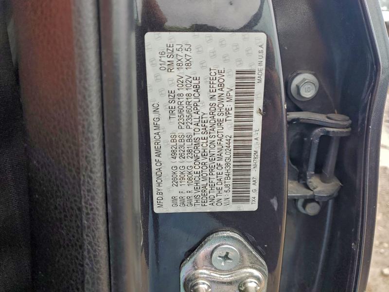 2016 Acura Rdx მანქანა იყიდება აუქციონზე, vin: 5J8TB4H38GL024442, აუქციონის ნომერი: 94584225