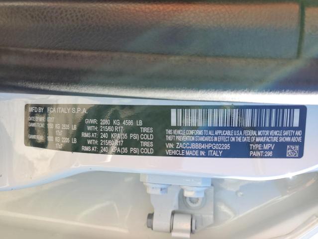 2017 Jeep Renegade მანქანა იყიდება აუქციონზე, vin: ZACCJBBB4HPG02295, აუქციონის ნომერი: 90870355