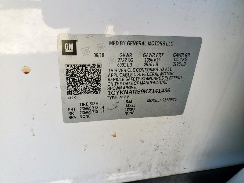 Продаж на аукціоні авто 2019 Cadillac Xt5, vin: 1GYKNARS9KZ141436, номер лоту: 91233445