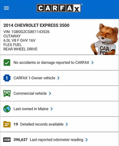 2014 Chevrolet Express G3 მანქანა იყიდება აუქციონზე, vin: 1GB0G2CG8E1143526, აუქციონის ნომერი: 94729035
