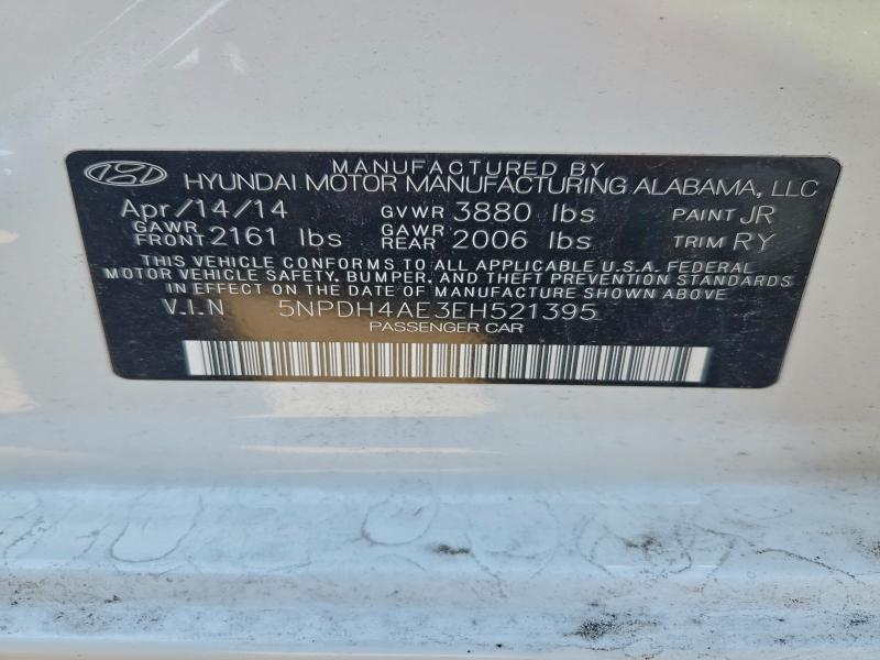 Aukcja sprzedaży 2014 Hyundai Elantra, vin: 5NPDH4AE3EH521395, numer aukcji: 94503465