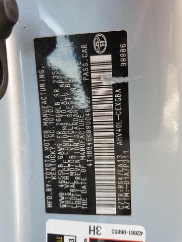 Aukcja sprzedaży 2008 Toyota Camry, vin: 4T1BB46K88U046727, numer aukcji: 91423035