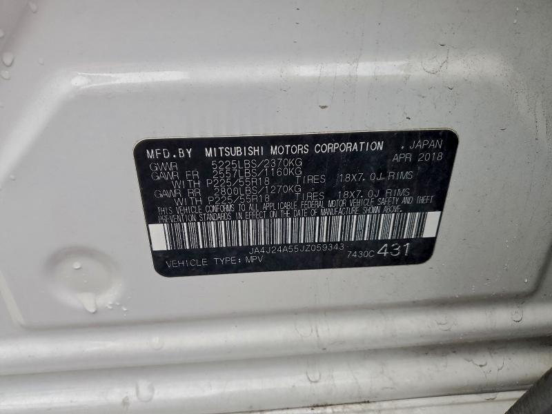 Продажа на аукционе авто 2018 Mitsubishi Outlander, vin: JA4J24A55JZ059343, номер лота: 94047935