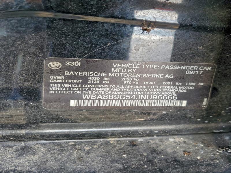Продаж на аукціоні авто 2018 Bmw 330 I, vin: WBA8B9G54JNU96666, номер лоту: 93998165