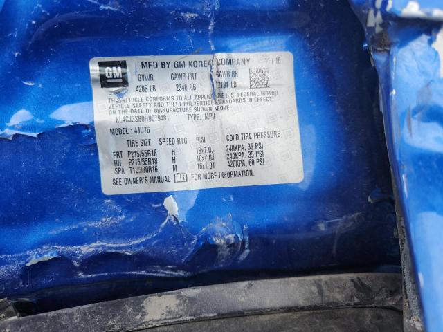 Aukcja sprzedaży 2017 Buick Encore, vin: KL4CJ3SB0HB079481, numer aukcji: 92711845