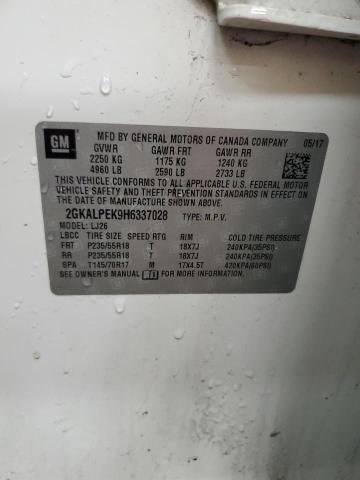 Aukcja sprzedaży 2017 Gmc Terrain, vin: 2GKALPEK9H6337028, numer aukcji: 87220615