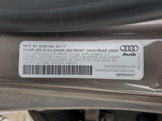 Продаж на аукціоні авто 2012 Audi A7 Prestig, vin: WAUSGAFC8CN002062, номер лоту: 93937645