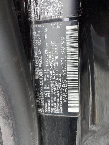 Продажа на аукционе авто 2003 Bmw 330, vin: WBABS53463JU99199, номер лота: 92555905