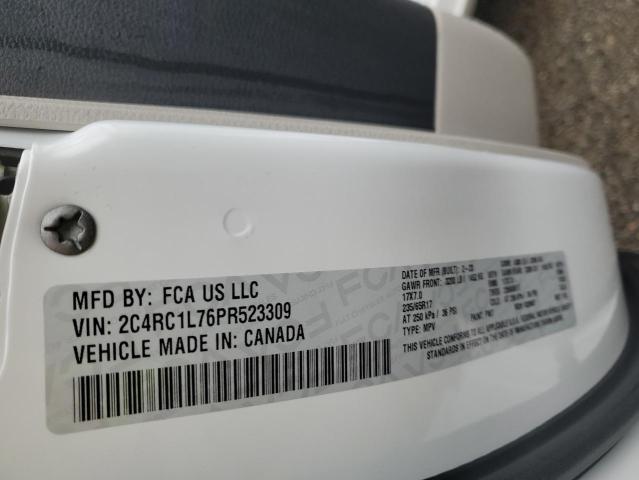 2023 Chrysler Pacifica H მანქანა იყიდება აუქციონზე, vin: 2C4RC1L76PR523309, აუქციონის ნომერი: 91471165
