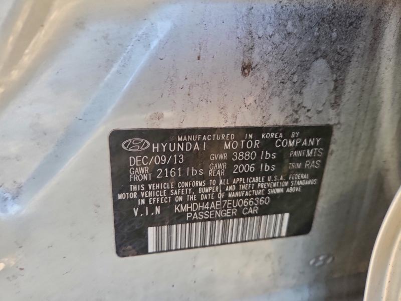 Продаж на аукціоні авто 2014 Hyundai Elantra, vin: KMHDH4AE7EU066360, номер лоту: 93527545