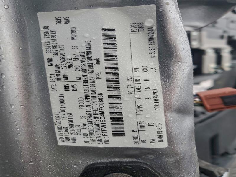 Продаж на аукціоні авто 2021 Ford F150, vin: 1FTFW1ED4MFC08038, номер лоту: 92765265