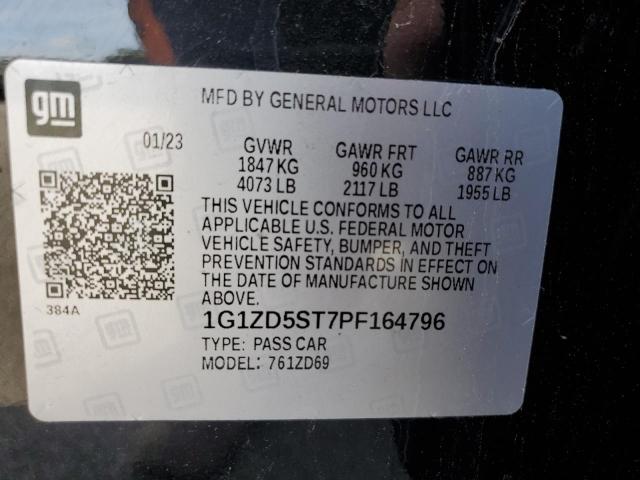 Aukcja sprzedaży 2023 Chevrolet Malibu Lt, vin: 1G1ZD5ST7PF164796, numer aukcji: 76850535