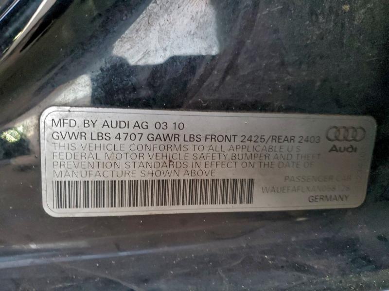 Aukcja sprzedaży 2010 Audi A4, vin: WAUEFAFLXAN058128, numer aukcji: 94269035