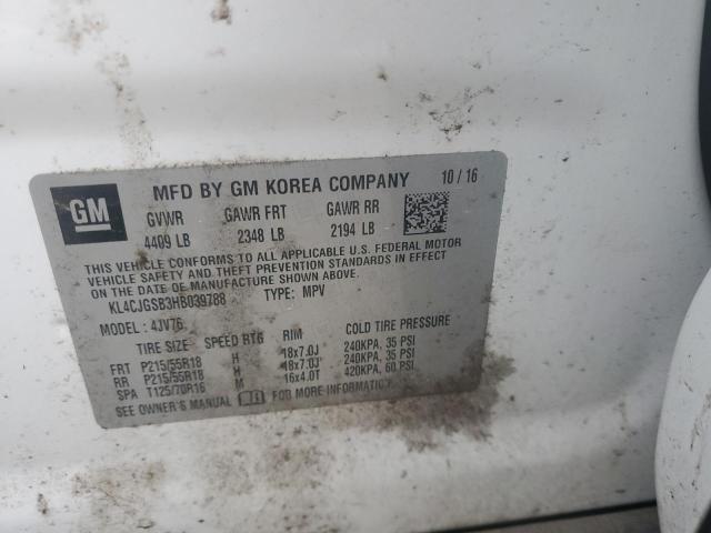 91314125 :رقم المزاد ، KL4CJGSB3HB039788 vin ، 2017 Buick Encore مزاد بيع
