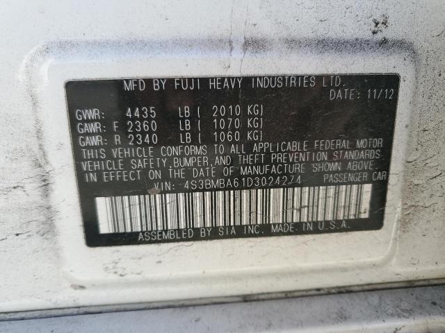 Продаж на аукціоні авто 2013 Subaru Legacy, vin: 4S3BMBA61D3024274, номер лоту: 93485305