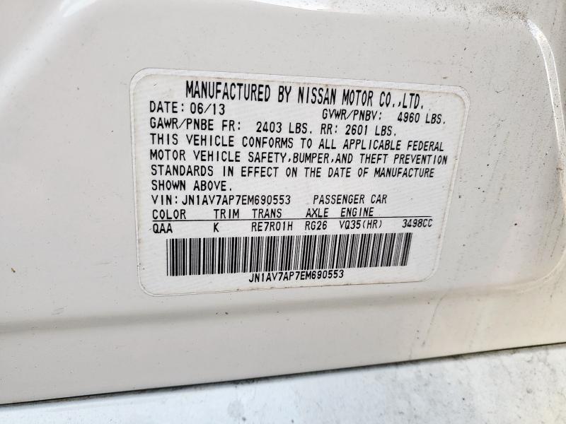 Aukcja sprzedaży 2014 Infiniti Q50 Hybrid, vin: JN1AV7AP7EM690553, numer aukcji: 92306715