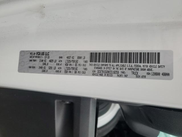 48106986 :رقم المزاد ، 3C6TRVDG9KE518259 vin ، 2019 Ram Promaster 2500 مزاد بيع