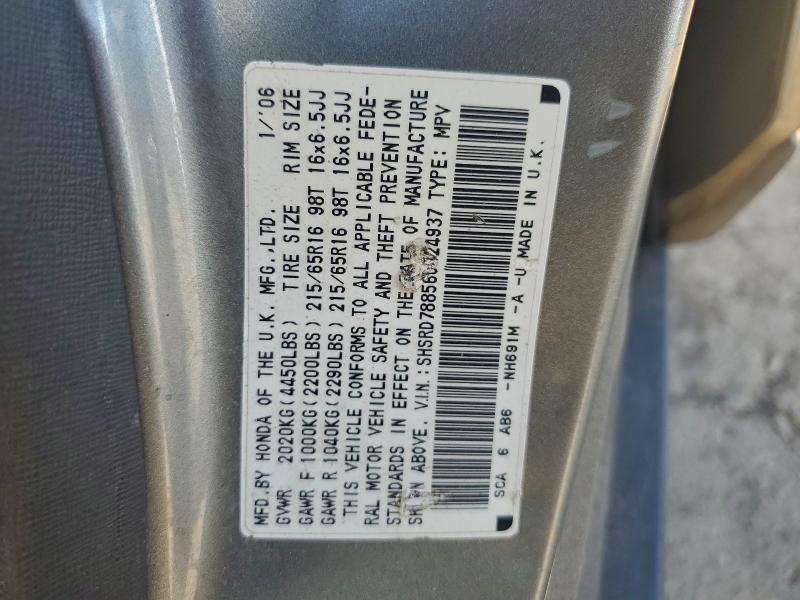 Aukcja sprzedaży 2006 Honda Cr-v, vin: SHSRD78856U424937, numer aukcji: 90366175